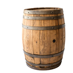 Aged Oak Barrel Rustic Charm and Winemaking Heritage isolated on transparent baackground