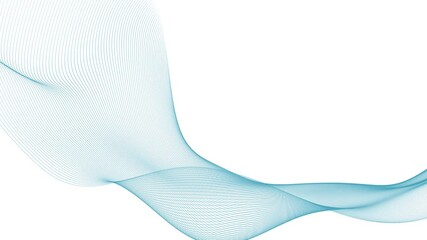 Flowing wavy lines on white background - Powered by Adobe