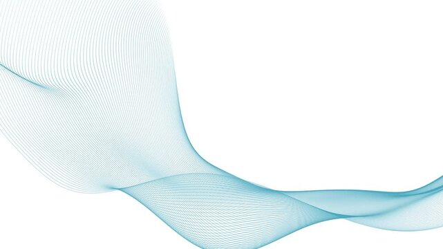 Flowing wavy lines on white background