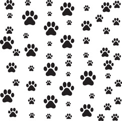 Fototapeta premium Dog Paw Print Icon – Cute Pet Footprint Vector for Animal Logos and Designs