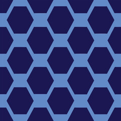Obraz premium a seamless repeating pattern of dark blue hexagon.