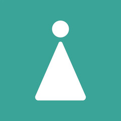 Male and Female Toilet Icon – Basic Restroom Sign Vector Illustration