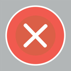 Error Alert Symbol – Vector Warning Button Icon for System Notifications, UI Design