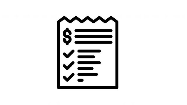 invoice minimalist stroke animation