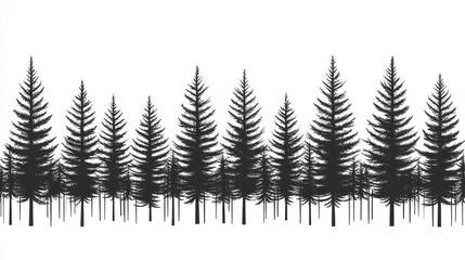 Fototapeta premium Silhouette of a forest (1)