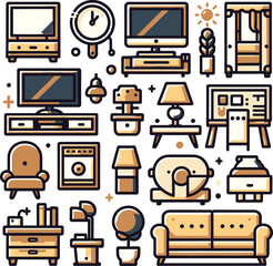 furniture icon set
