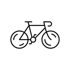 WebBicycle transport line icon. Bike public transportation sign. Driving symbol. Minimal line illustration background. Bicycle line icon pattern banner. White web template concept. Vector