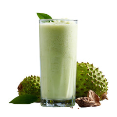 soursop smoothie on transparent background