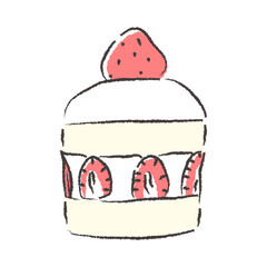 手描き風ケーキのイラスト