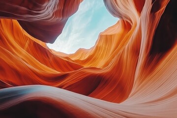 Obraz premium Discover the stunning beauty of Antelope Canyon with its unique rock formations and vibrant colors, Antelope Canyon with eroded rocks