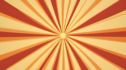 Obraz premium Retro sunburst pattern in warm colors.
