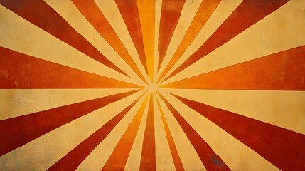 Retro sunburst background design with warm colors.
