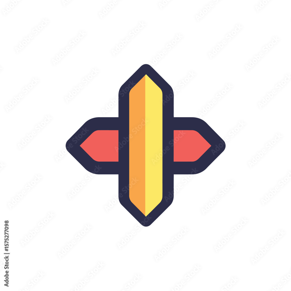 Aufkleber arrow directional sign with transparent background, choice way pointer symbol