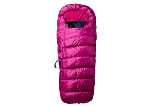 Warm Winter Sleeping Bag Pink isolated on transparent or white background