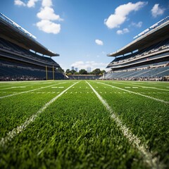 Obraz premium Witness the Grandeur, Field View of a Sporting Arena and the Concept of Victory