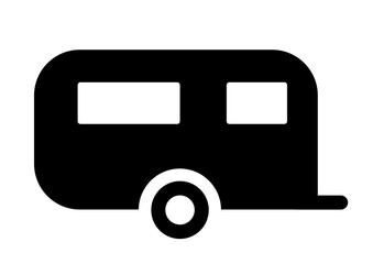 Black Camper Van Icon for Travel Blogs and Adventure Graphic Resources