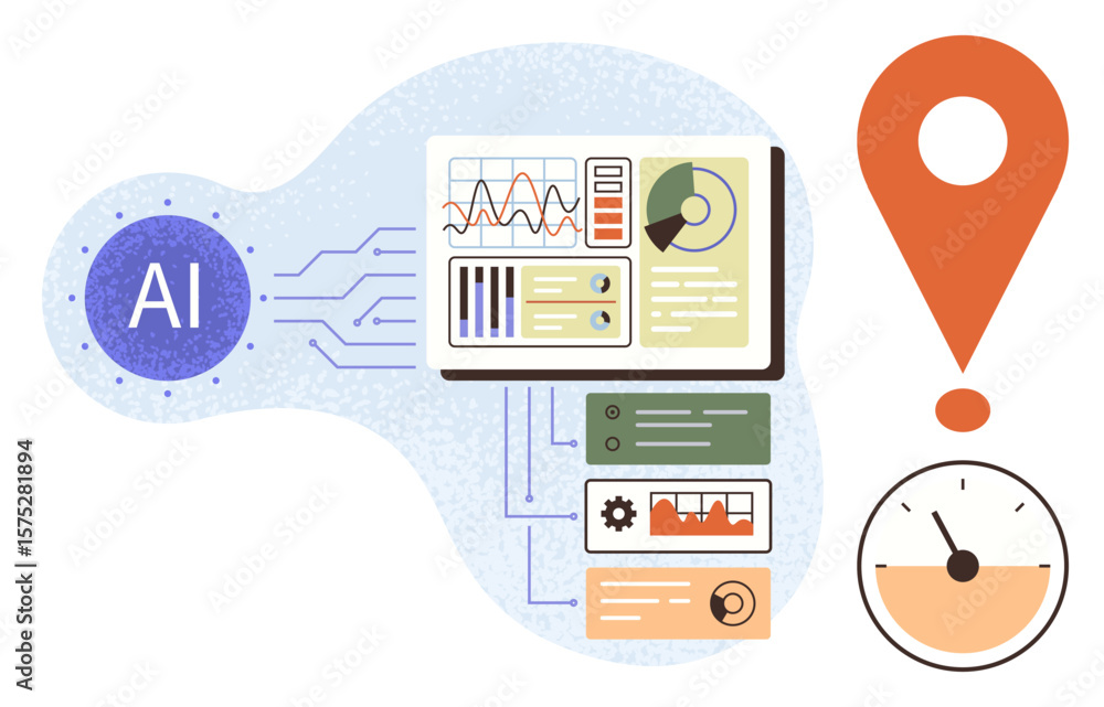 Poster ai dashboard showcases charts, graphs, metric evaluations, and process workflows connected with excl
