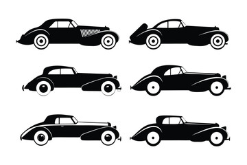Vintage Car Collection: An elegant collection of vintage car, showcasing the timeless allure of classic automobile design. The cars are a testament to a bygone era of automotive craftsmanship.