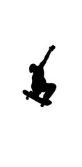 silhouette of a snowboarder