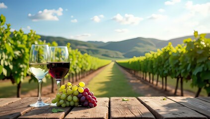 red wine and grapes