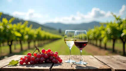 red wine and grapes