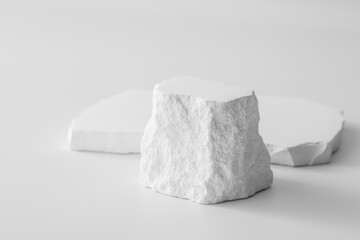 White Stone on Minimalistic Background for Clean Aesthetic Design