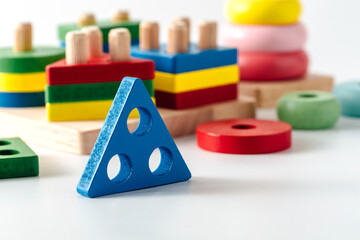 Colorful Wooden Shape Toys for Educational Play and Development