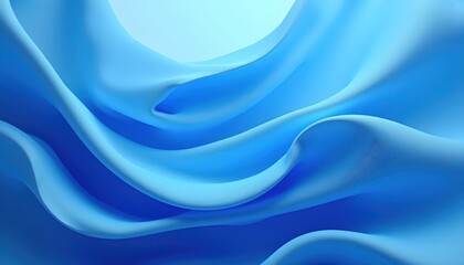 Naklejka premium Smooth flowing digital waves in abstract blue gradient style