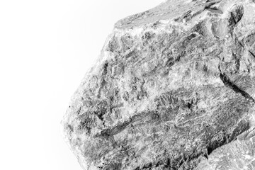 Close-Up of Textured Rock Surface with Monochrome Background