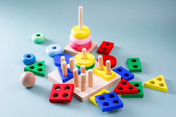 Colorful Wooden Educational Toys for Child Development Playtime