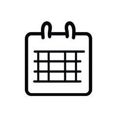 Calendar Icon on Transparent Background. Schedule Icon