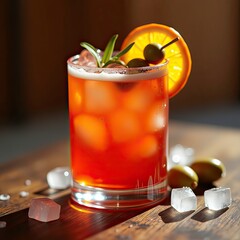 cocktail with lime and mint