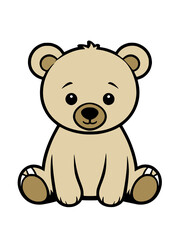 isolated teddy bear cartoon. illustration design