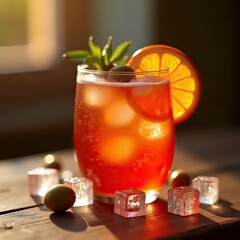 cocktail with lime and mint
