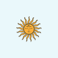 summer vibe logo vector image