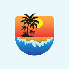 summer vibe logo vector image