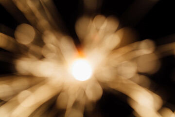 Abstract Light Burst with Soft Blurry Bokeh Effect Background
