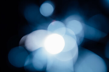 Soft Blue Bokeh Light Effect Creating Dreamy Background Atmosphere