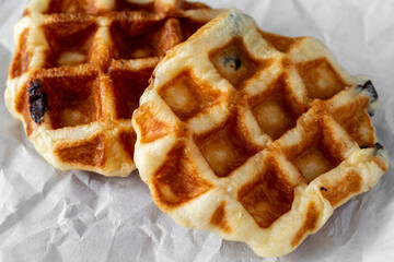 Deliciously Golden Brown Waffles Perfect for Breakfast or Dessert
