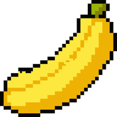 Fototapeta premium Pixel Art Banana Icon Isolated