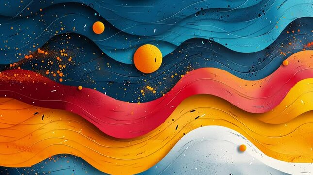Vibrant Abstract Background with Flowing Organic Shapes and Bold Curves,Modern Flat Design Background in Teal and Navy with Minimalist Aesthetic,Colorful Abstract Canvas with Smooth Curves and Geometr