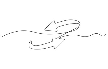 Obraz premium Refresh or Reload symbol vector icon in line style design for website design, app, UI, continuous line drawing arrow icon. Premium vector illustration. Ecology concept Vector illustration.