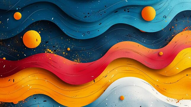 Vibrant Abstract Background with Flowing Organic Shapes and Bold Curves,Modern Flat Design Background in Teal and Navy with Minimalist Aesthetic,Colorful Abstract Canvas with Smooth Curves and Geometr
