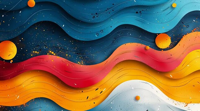 Vibrant Abstract Background with Flowing Organic Shapes and Bold Curves,Modern Flat Design Background in Teal and Navy with Minimalist Aesthetic,Colorful Abstract Canvas with Smooth Curves and Geometr