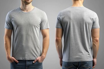 A shirt with a white collar and a grey background