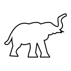 Obraz premium elephant silhouette icon design template 