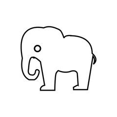elephant silhouette icon design template	