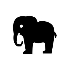 elephant silhouette icon design template	