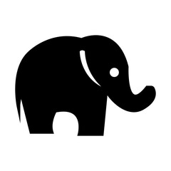 elephant silhouette icon design template	