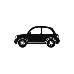 Fototapeta premium Side View of Silhouette Car Automobile Icon Vehicle on Transparent Background
